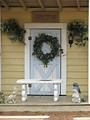 Free Stock Photo: Small blue door on stage at Stone Mountain Park