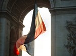 Free Stock Photo: French flag at Arc de Triomphe