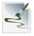 Free Stock Photo: Illustration of a paint brush making a design