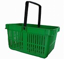 Free Stock Photo: A green plastic shopping basket