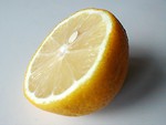 Free Stock Photo: Closeup of a sliced lemon