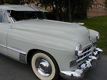 Free Stock Photo: Front end of a white vintage car