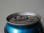 Free Stock Photo: Closeup of the top of a can of soda