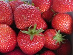 Free Stock Photo: Closeup of big red strawberries