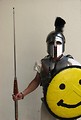 Free Stock Photo: Man in Spartan armor with happy face at Dragoncon 2008