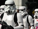 Free Stock Photo: Four stormtrooper costumes in 2008 Dragoncon parade