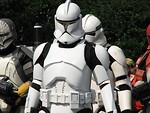 Free Stock Photo: Three Clone Trooper costumes in 2008 Dragoncon parade