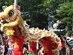 Free Stock Photo: Chinese dragons at the 2008 Dragoncon parade in Atlanta, Georgia.
