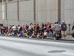 Free Stock Photo: Spectators waiting for 2008 Dragoncon parade