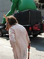 Free Stock Photo: Man in bloody pig costume by float in 2008 Dragoncon parade
