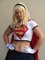 Free Stock Photo: Beautiful blonde girl posing in a Supergirl costume at Dragoncon 2008