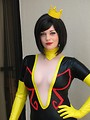 Free Stock Photo: Beautiful girl in a black and yellow costume at Dragoncon 2008