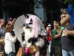 Free Stock Photo: A wolf and other animal costumes in the 2008 Dragoncon parade