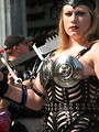 Free Stock Photo: Tall blonde in barbarian costume in 2008 Dragoncon parade