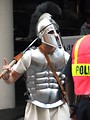 Free Stock Photo: Man in armor with a police officer at Dragoncon 2008