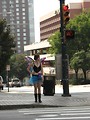 Free Stock Photo: Girl in fairy costume waiting to cross the street at Dragoncon 2008