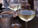 Free Stock Photo: Glasses of white wine and water
