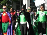 Free Stock Photo: Men in superhero costumes in the 2008 Dragoncon parade