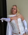 Free Stock Photo: Beautiful blonde woman in a white superhero costume at Dragoncon 2008