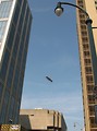 Free Stock Photo: Goodyear blimp flying above Atlanta, Georgia