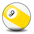 Free Stock Photo: Illustration of a 9 pool ball