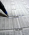 Free Stock Photo: Closeup of a tax income chart and pen