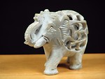 Free Stock Photo: Closeup of a stone carved elephant