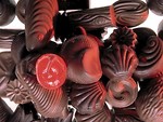 Free Stock Photo: A mixture of sea shell shaped chocolate candies