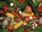 Free Stock Photo: A display of various fresh vegetables