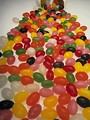 Free Stock Photo: Jelly beans scattered on a white background