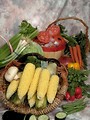 Free Stock Photo: A basket of various vegetables