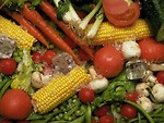 Free Stock Photo: Display of various fresh vegetables