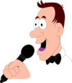 Free Stock Photo: Illustration of an announcer with a microphone