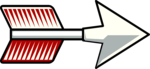Free Stock Photo: Illustration of a red feathered arrow