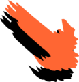 Free Stock Photo: Illustration of an orange diagonal arrow