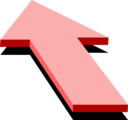 Free Stock Photo: Illustration of a pink up arrow