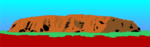 Free Stock Photo: Illustration of Uluru (Ayres Rock) in Austratlia.