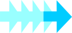 Free Stock Photo: Illustration of right facing blue arrows
