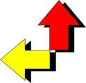 Free Stock Photo: Illustration of red and yellow arrows