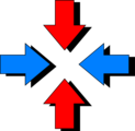 Free Stock Photo: Illustration of red and blue arrows