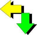 Free Stock Photo: Illustration of green and yellow arrows