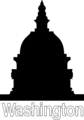 Free Stock Photo: Illustrated silhouette of the US Capitol building in Washington, DC