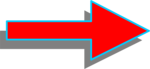 Free Stock Photo: Illustration of a red right arrow with a shadow