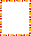Free Stock Photo: Illustration of a blank pencil frame border