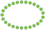 Free Stock Photo: Illustration of a ring of green and yellow stars