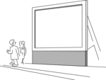 Free Stock Photo: Illustration of a blank sign on the side of the road