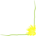 Free Stock Photo: Illustration of a yellow flowered lower right frame corner