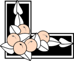 Free Stock Photo: Illustration of a lower left frame border with berries