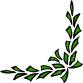 Free Stock Photo: Illustration of a green lower right frame corner