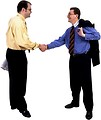 Free Stock Photo: Two businessmen shaking hands.